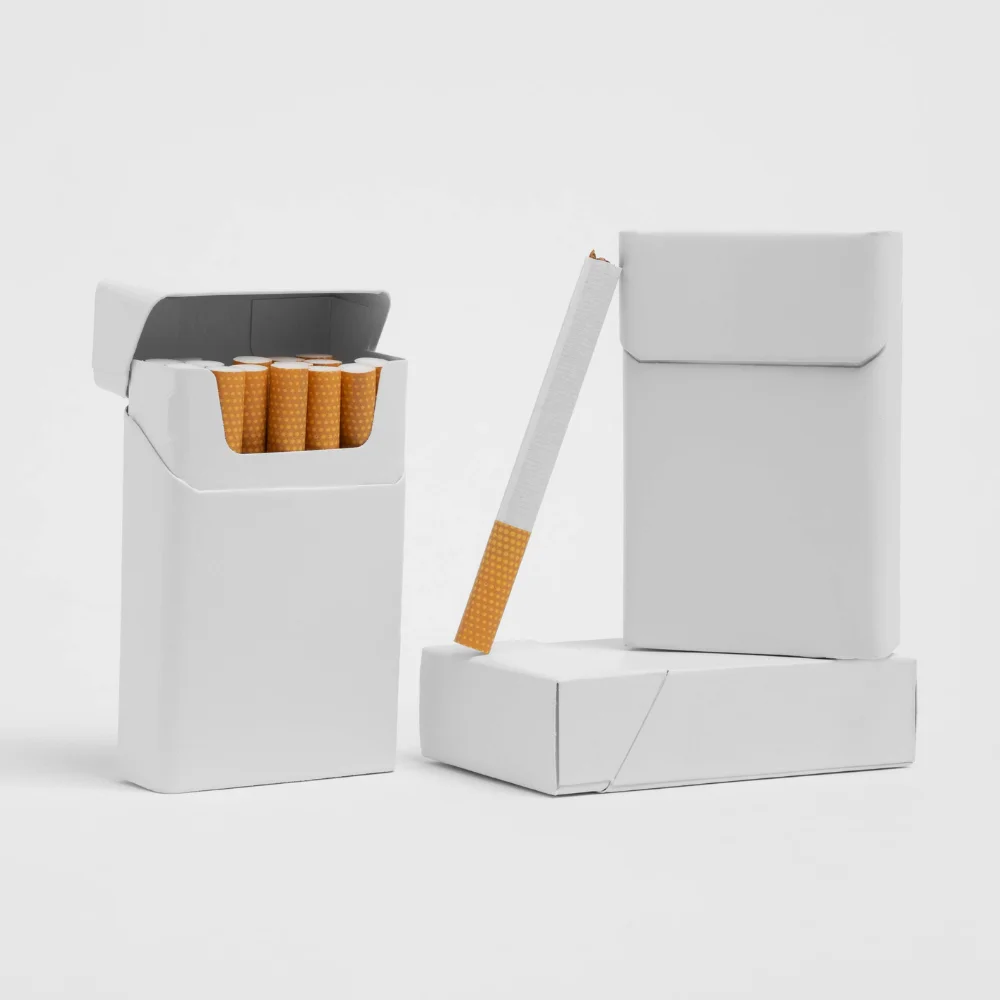 blank cigarette boxes with logo