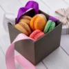eco-friendly black macaron boxes