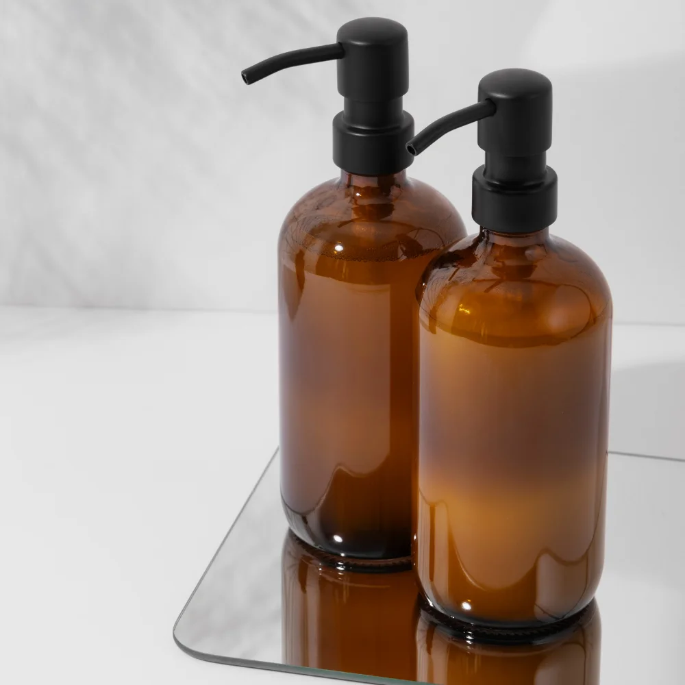 empty beard oil bottle