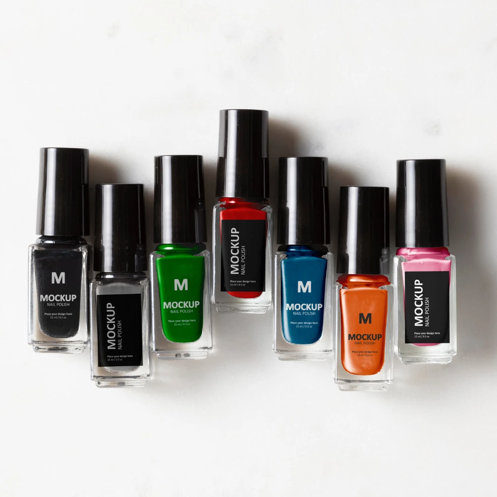 empty nail polish bottles