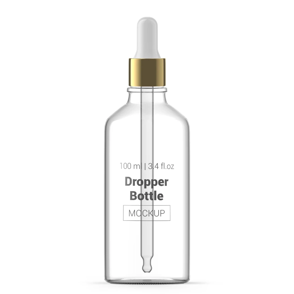 empty plastic serum bottles