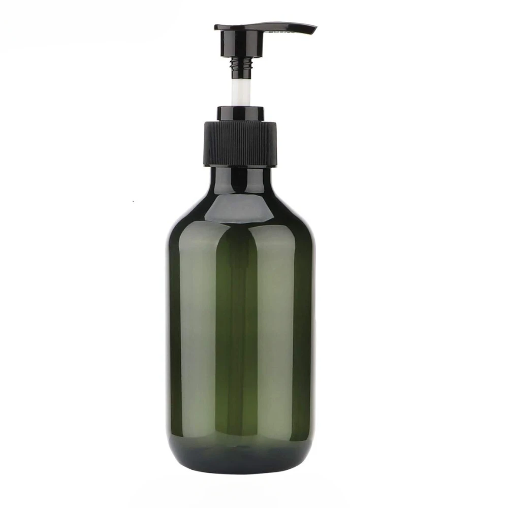 glass bottle with pump dispenser
