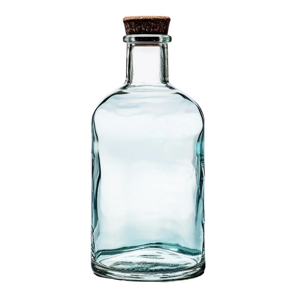 glass bottles with cork