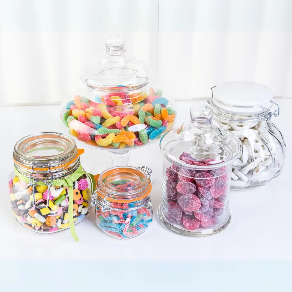 glass candy jars