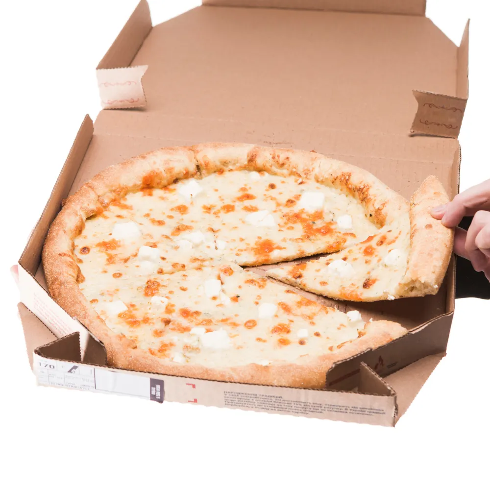large and small pizza boxes