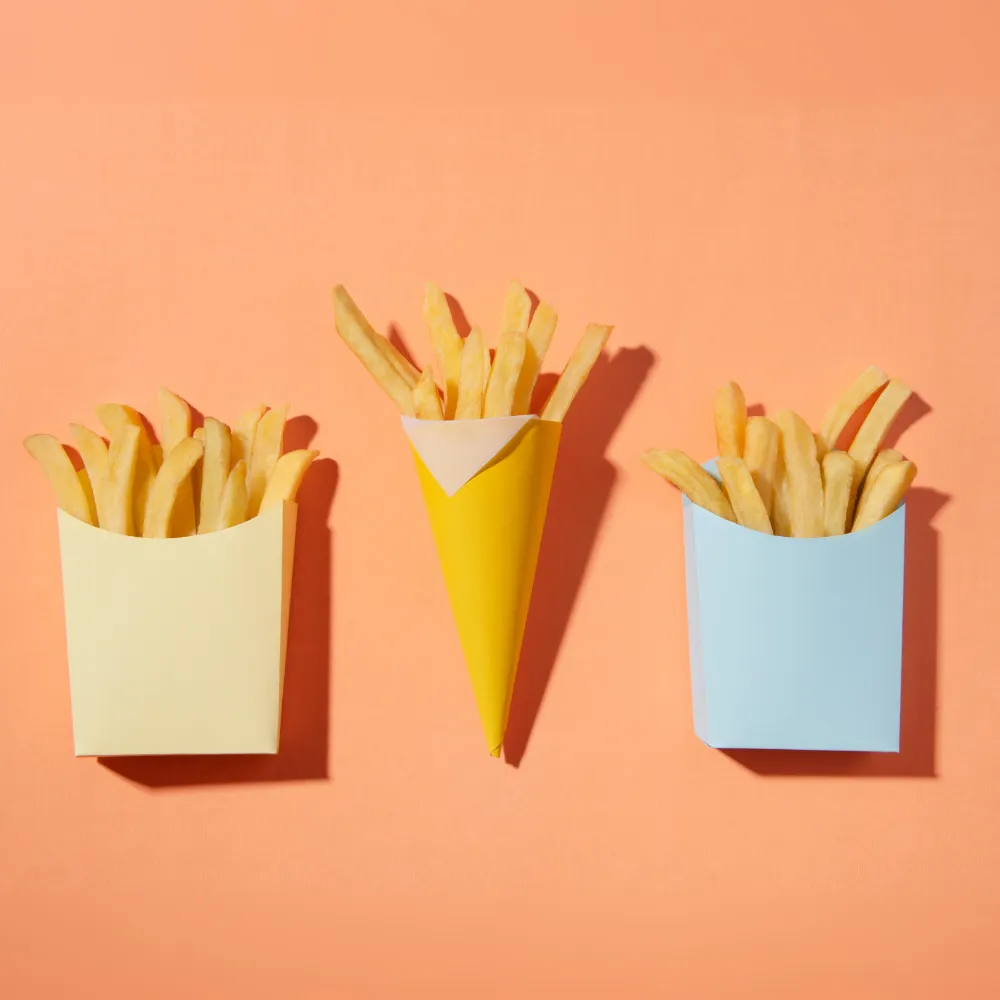 order bulk french fries packaging with logo