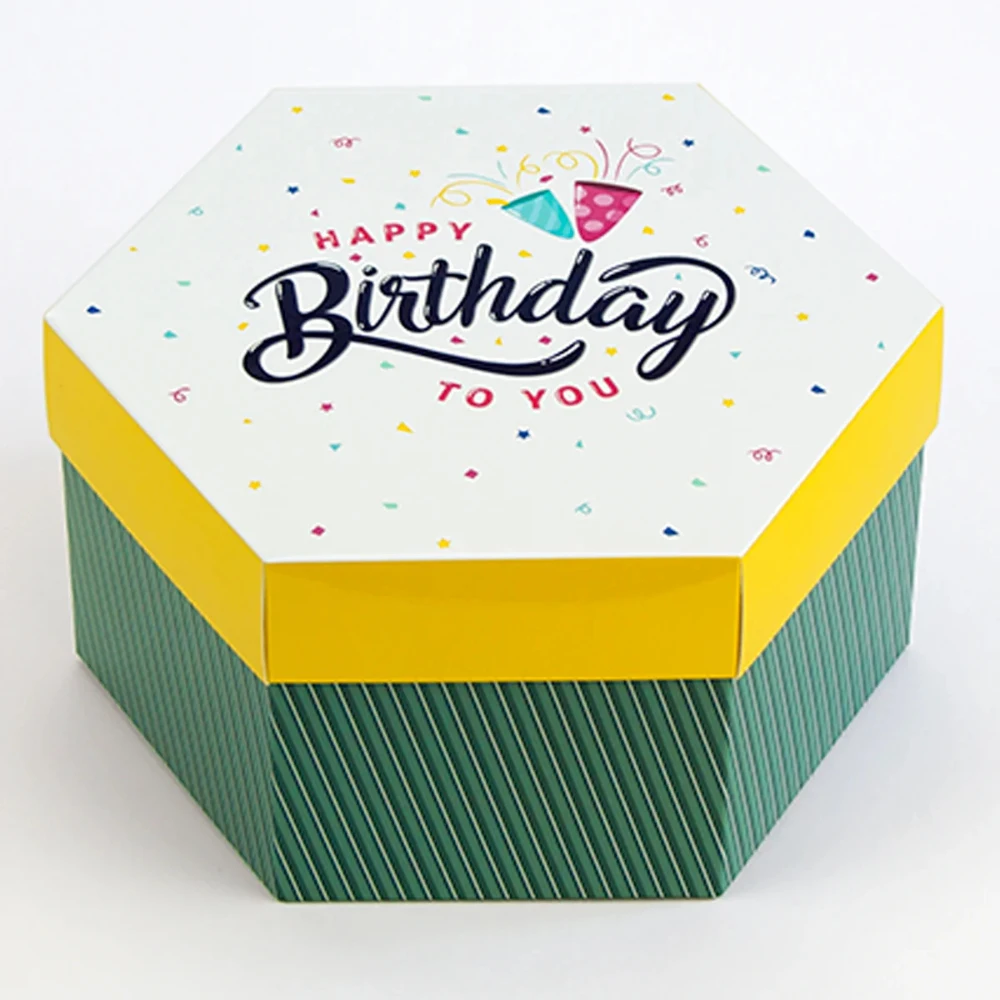 personlised hexagon agift box packaging