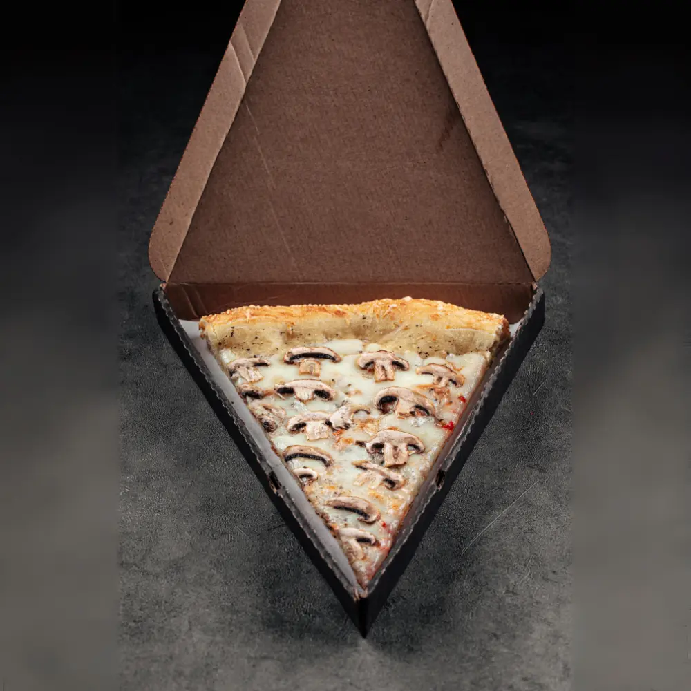 single pizza slice holder with logo