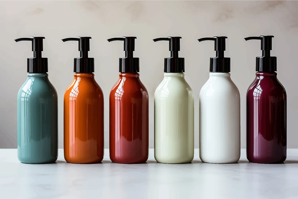 custom bath glass bottles