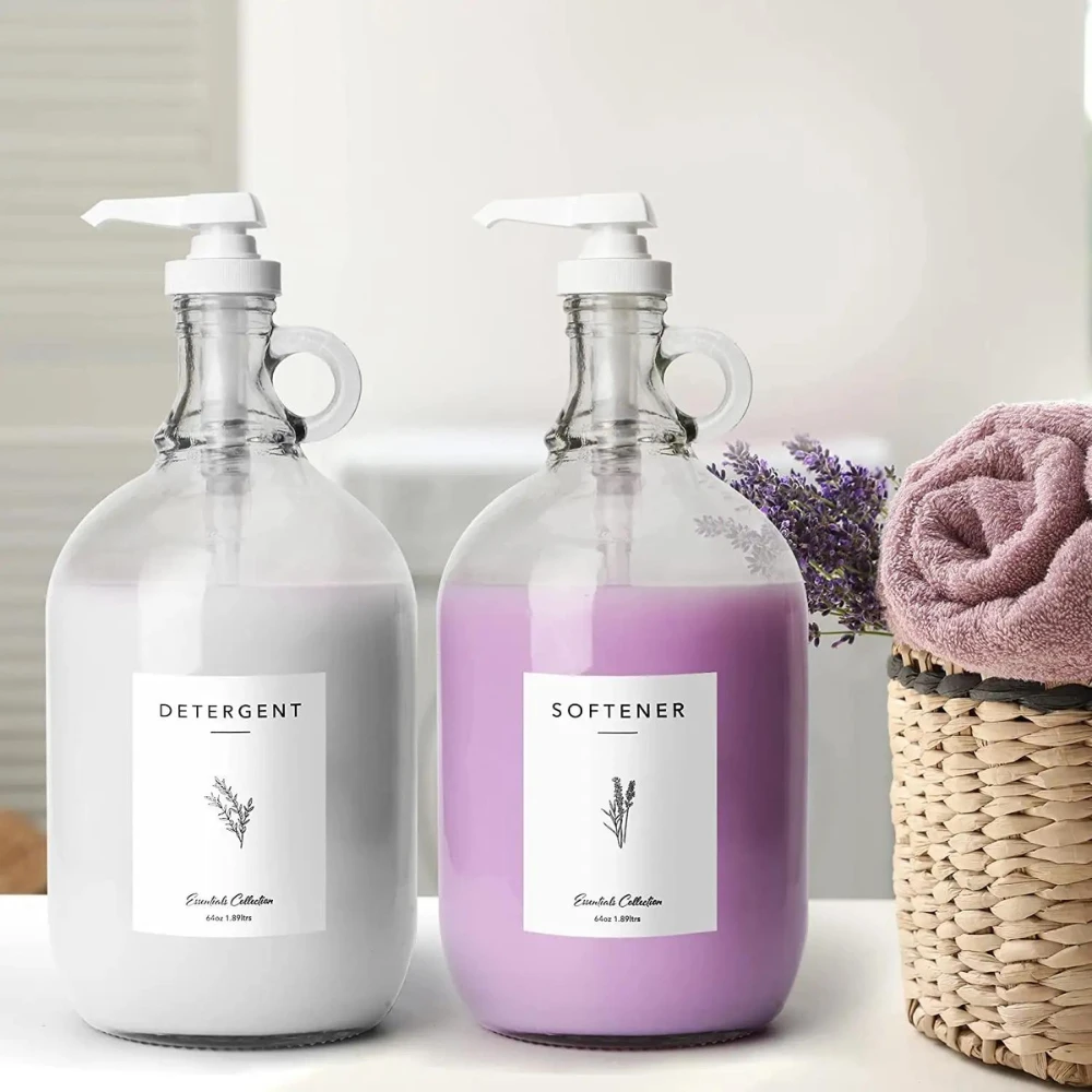 glass laundry detergent bottles
