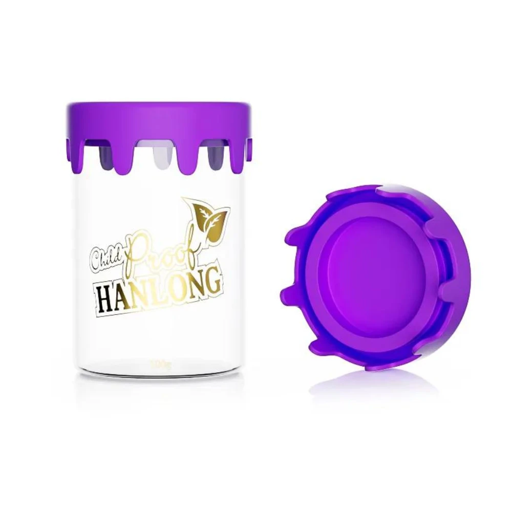 custom silicon lid cannabis flower jars